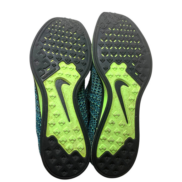 Nike Blue Lagoon Flyknit Racing Running Athletic Shoes Men's Sz 12 526628-401 - Picture 10 of 10